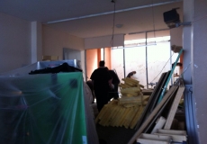 Fast keine Wand mehr da, was ein Durcheinander.