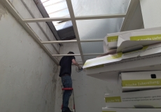 Fresspause unter strahlend blauem Himmel.